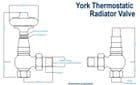 York Thermostatic Radiator Valves - Antique Brass
